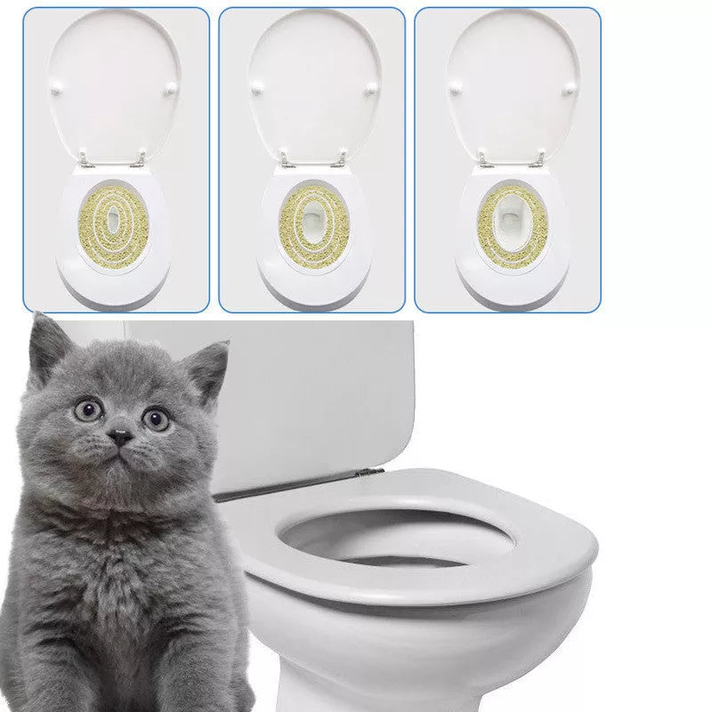 White ABS Cat Toilet Trainer with colour box packaging