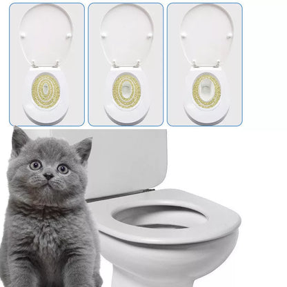 White ABS Cat Toilet Trainer with colour box packaging