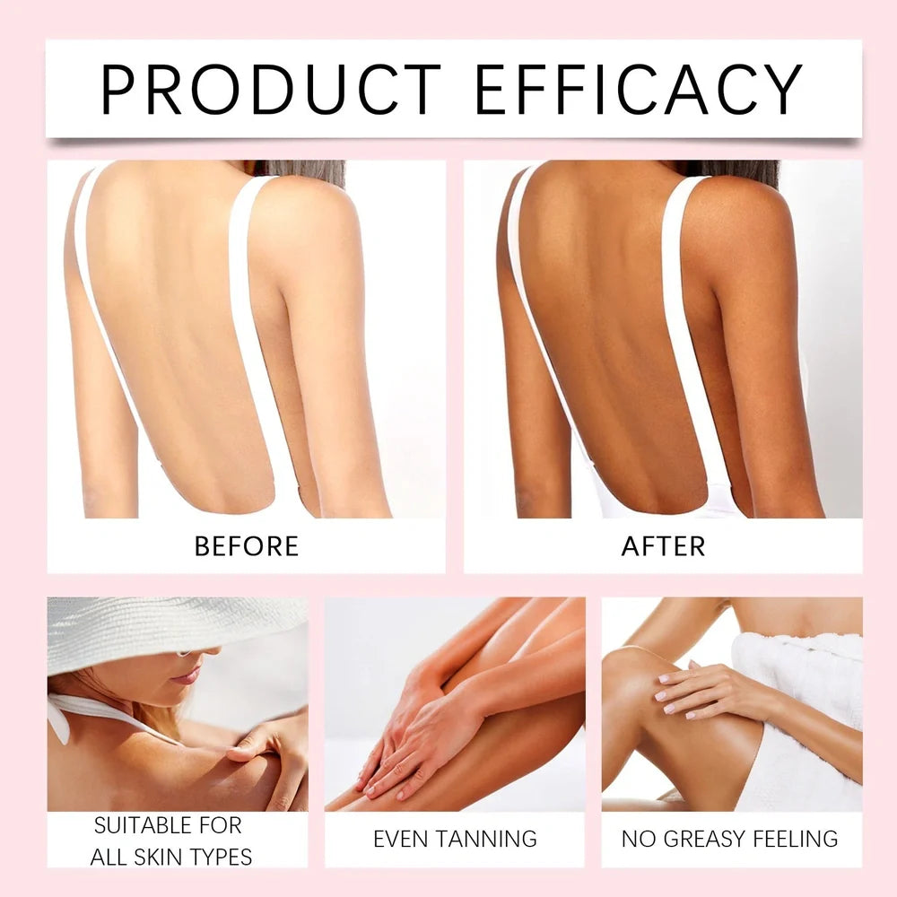 60ml tanning drops bottle with dropper for gradual self-tanning application