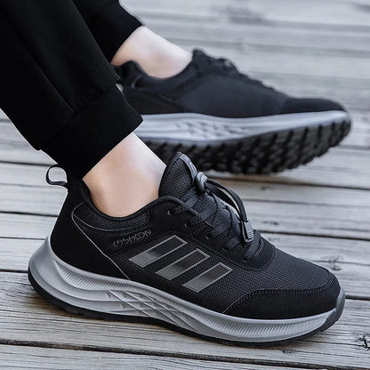 Unisex slip-on casual shoes with mesh upper and elastic band in various colours.