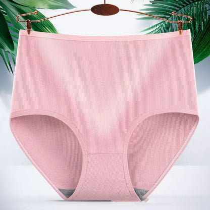 Women's high waist tummy tucking and hip lifting body shaping panties in milk silk