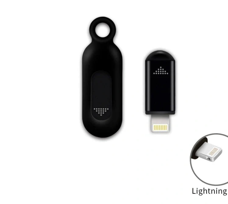 Compact aluminium cell phone infrared remote control with glossy black finish