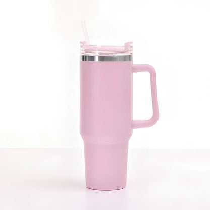 304 stainless steel vacuum cup with double-wall insulation showing 40oz capacity and 26cm height dimensions