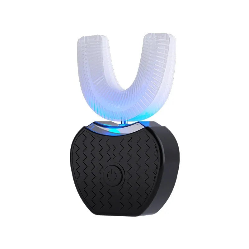 U-shaped rechargeable electric toothbrush in white, black, blue or pink with 3 gears and magnetic suspension motor