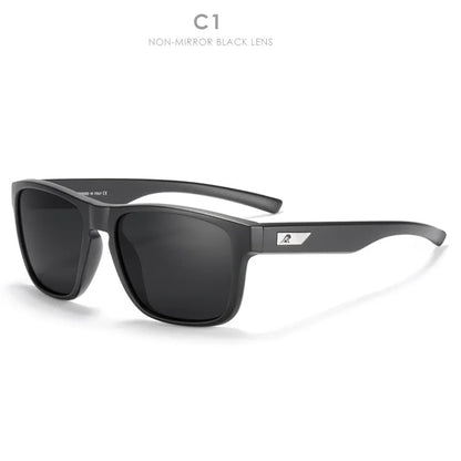 Men's polarised sunglasses with TAC lenses and PC frame in a selection of colours for outdoor use.