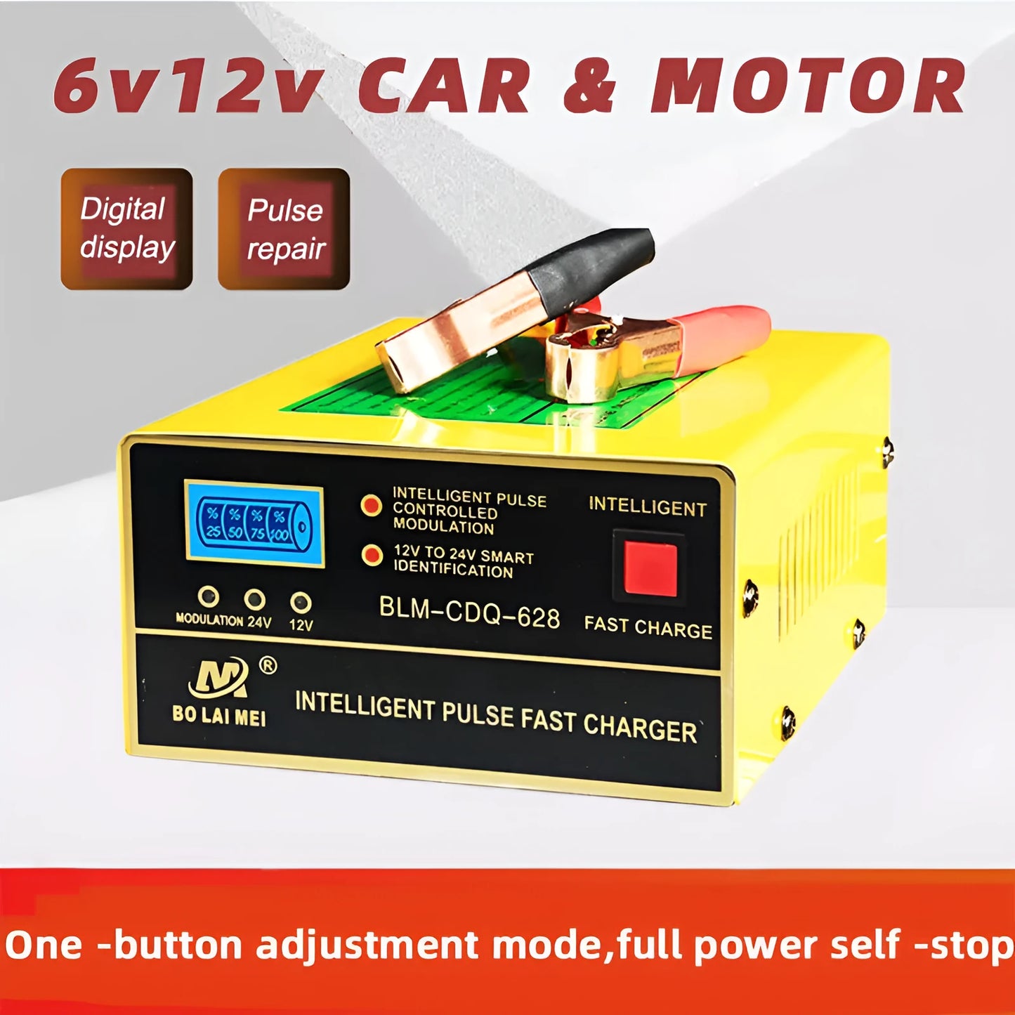 BT 168 model 12 volt 24 volt automobile battery charger with American plug for lead acid batteries