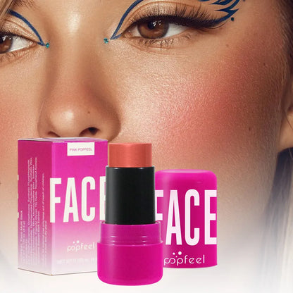 Beginner makeup set with pumpkin-orange products for punk and national fashion styles