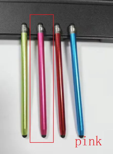 Two-in-one metal touch screen pen in various colours for use with Samsung, Apple, and Xiaomi devices