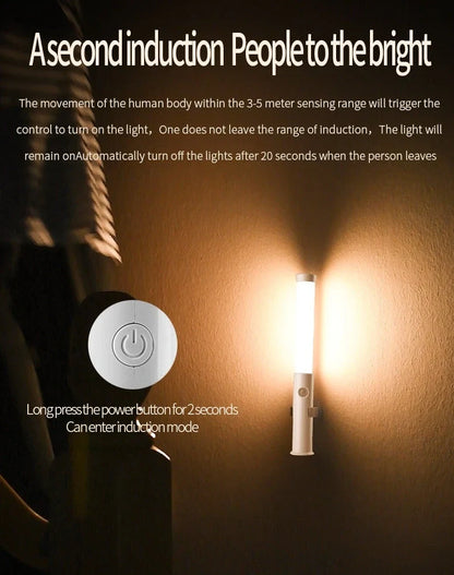 Smart Car Lamp with human body induction technology showing compact 260x35x26mm ABS construction