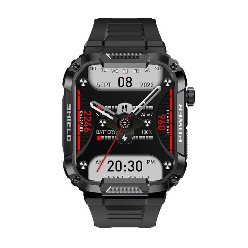 Smart watch with TFT screen, touch button, Bluetooth calling and 50 x 44mm dial in Black, Soil Yellow or Army Green