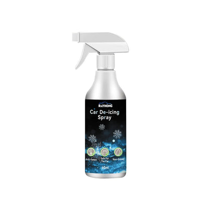60ml car window deicing snow melting agent spray bottle measuring 13.8x9.3cm