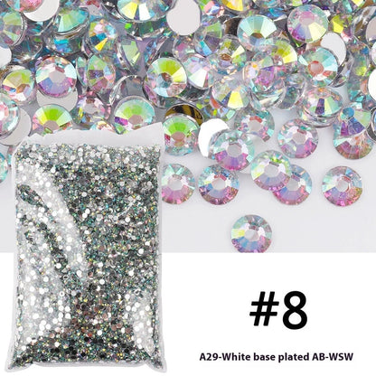 Resin flat magic colour nail rhinestones with eight-mesh pattern in assorted colours and sizes for nail art decoration