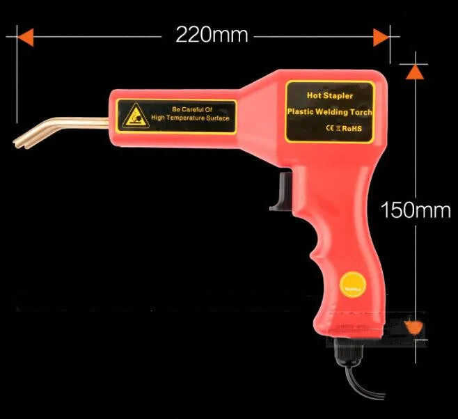 CR307 plastic welding gun with LED light and power cord for car bumper repair.