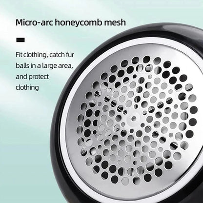 White or green USB rechargeable electric lint remover with removable lint collector and stainless steel blade