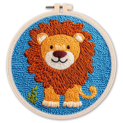 20 cm embroidery DIY material kit for cross stitch and poke embroidery projects in five colour options