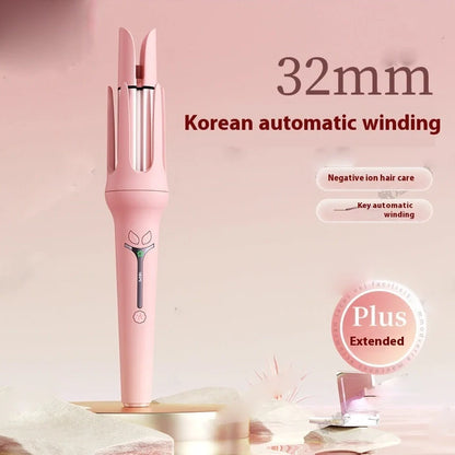 32mm automatic hair curler with ceramic barrel and anion technology for damage-free styling