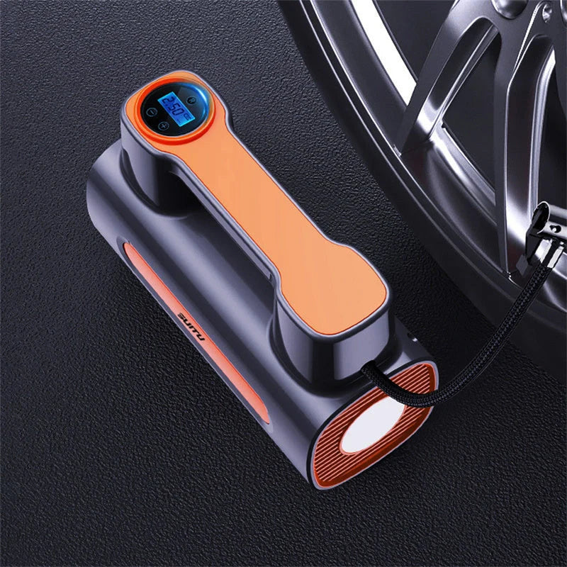 12V DC Portable Tire Inflator with digital display and USB charging