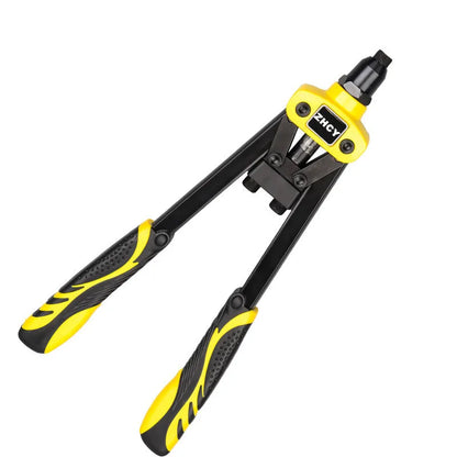 Yellow 13-inch manual rivet gun for household use with 4.8mm maximum pull stud capacity