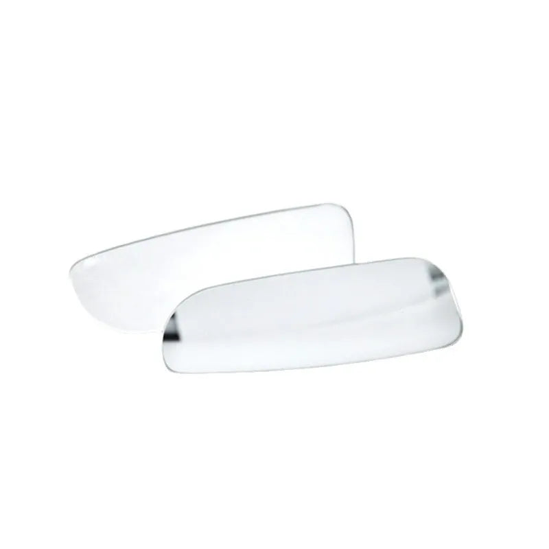Glass adjustable blind spot rearview mirror with sponge adhesive backing for car installation.