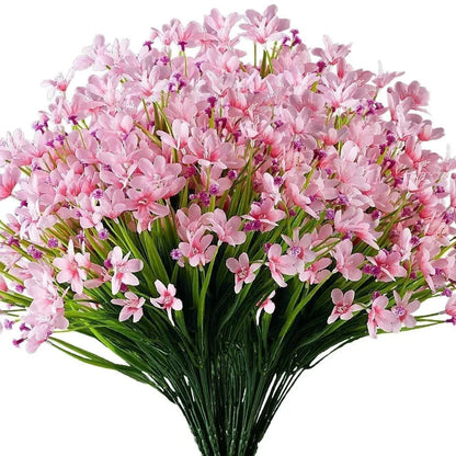 Starry sky design artificial green plant, 37cm tall, in a choice of six colours.
