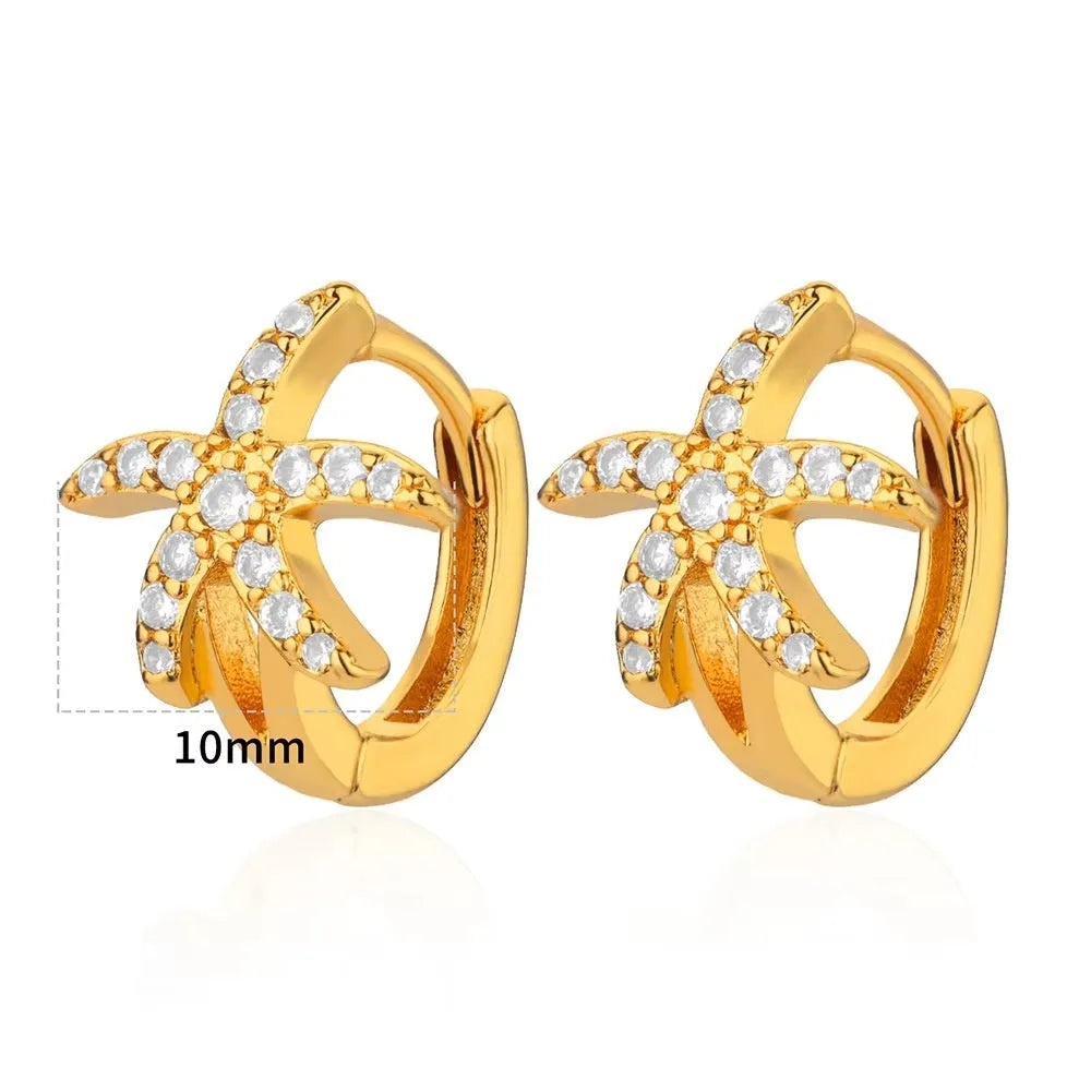 Women's copper geometric butterfly earrings with diamond treatment in heart, bow, and star shapes, multiple colour options