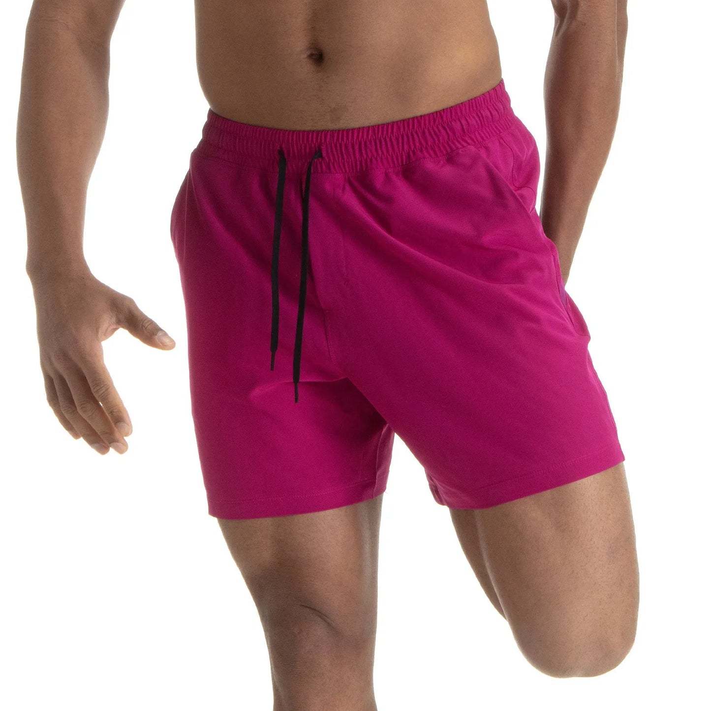 Men's polyester mesh stitching casual sports shorts in multiple colours for running and basketball