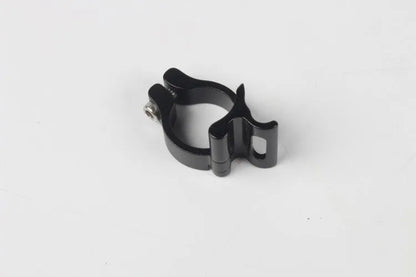 Black aluminium alloy vehicle clamp ring with steel frame measuring 28.6mm diameter
