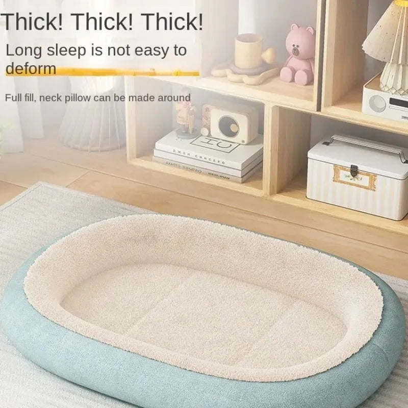 Thickened fabric dog and cat kennel for small medium pets in coffee, grey, green, or pink.
