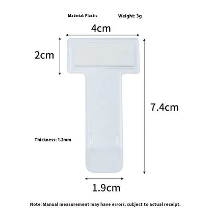 Clear plastic parking ticket holder, transparent document folder, 7.4 x 3.95 x 0.10 cm