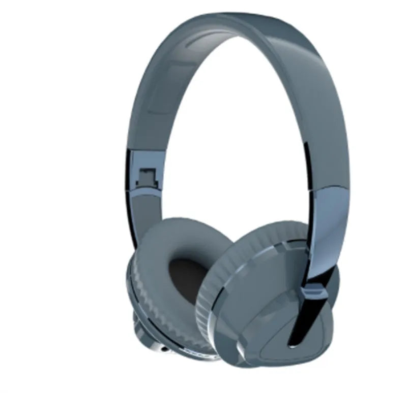 H3 wireless over-ear headset in black showing AUX port and on-ear controls.