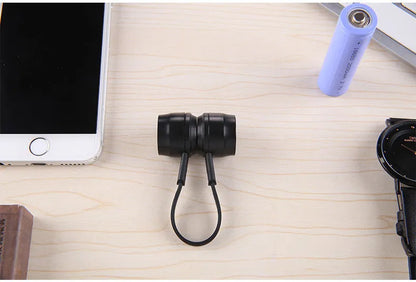 Mini keychain emergency phone charger with 18650 lithium battery