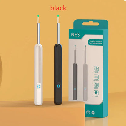 NE3 wireless otoscope ear cleaning kit with camera, LED light, and spoon heads
