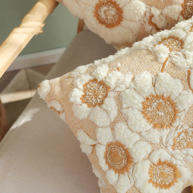 A charming floral accent cushion cover with a vintage French-inspired design, featuring a square shape and a range of size and core options.