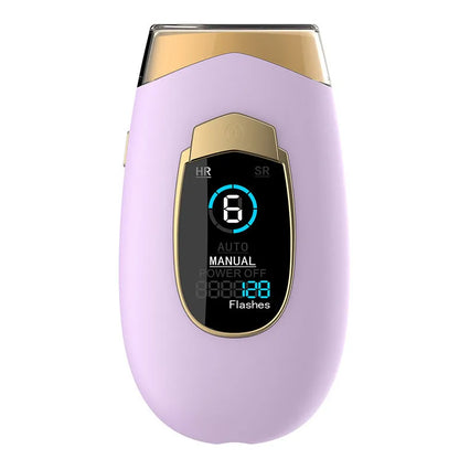 Home laser hair removal device in DH5 or DH4 colour with goggles, power adapter and power pin for whole body use
