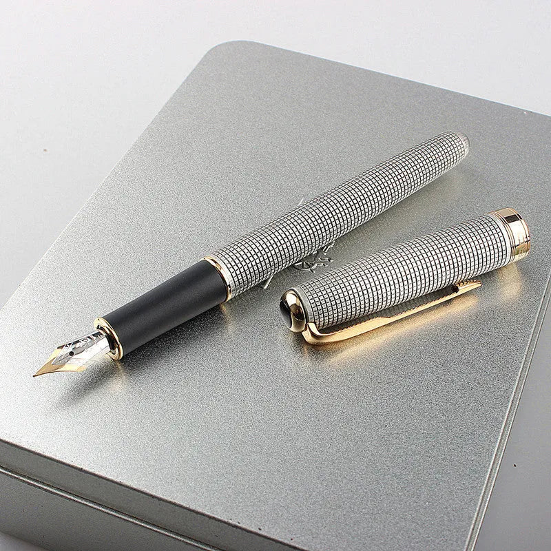 Ballpoint pen with a 0.5mm stainless steel nib, available in a variety of finishes including Black Gold Clip and Matte Black, suitable for business writing, office tasks, student practice and signatures.