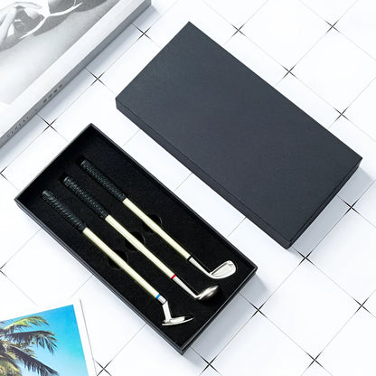 Three metal ballpoint pens with 0.7mm bullet-type points and normal ink refills