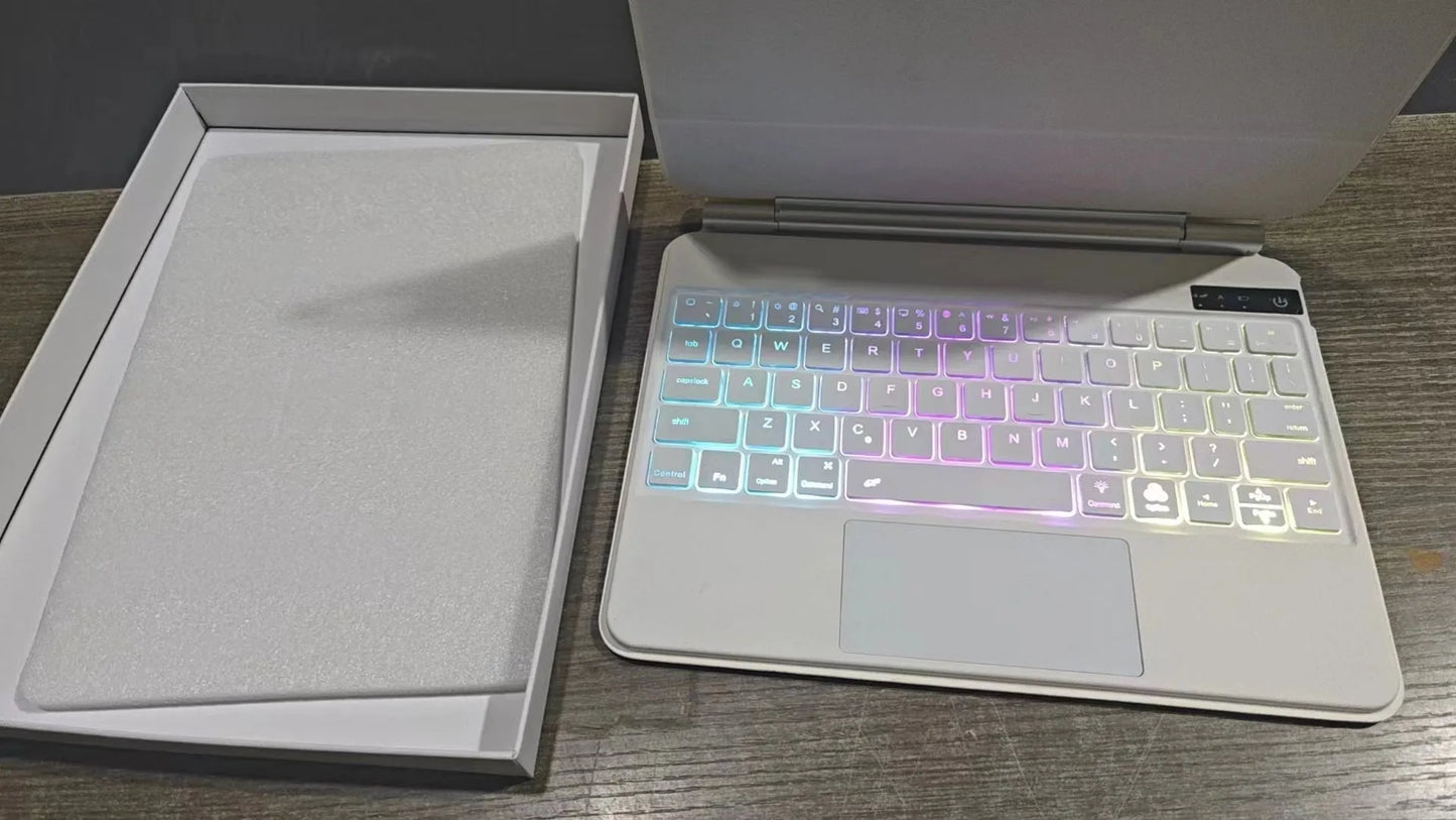 iPad Bluetooth keyboard with magnetic protective cover in five colour options for iPad Pro and iPad Air tablets
