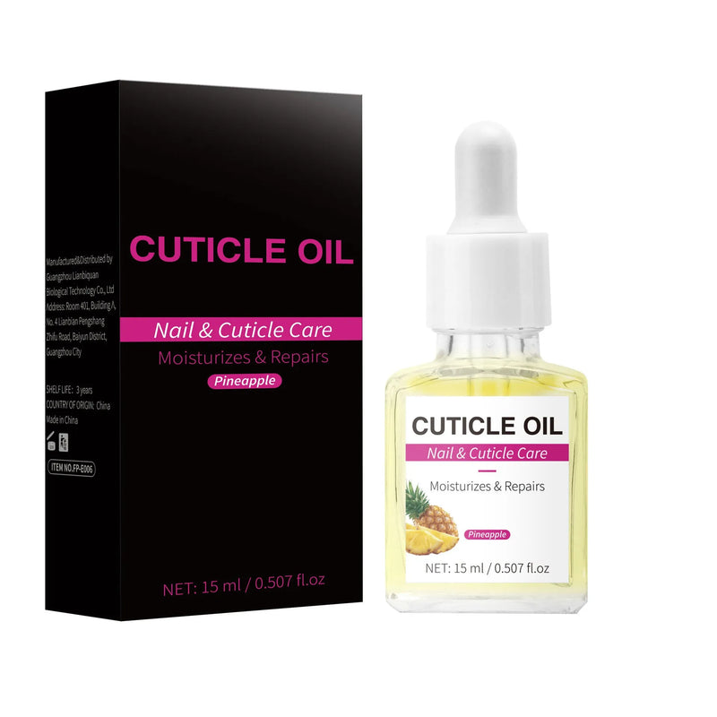 Moisturizing nail cuticle oil 15ml nail care solution for dry cuticles and brittle nails, soft nourishing oil formula in convenient portable bottle for general skincare use