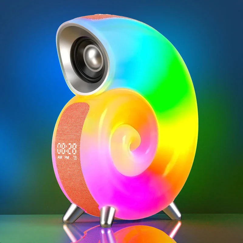 Conch Smart RGB Atmosphere Light Bluetooth Speaker Alarm Clock Wake-Up Lamp White Noise Machine