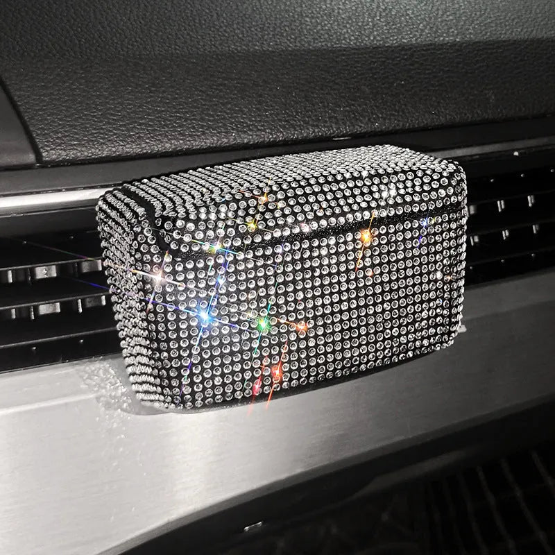 Full Diamond Series plastic car ashtray for air vent fitting in seven colour options