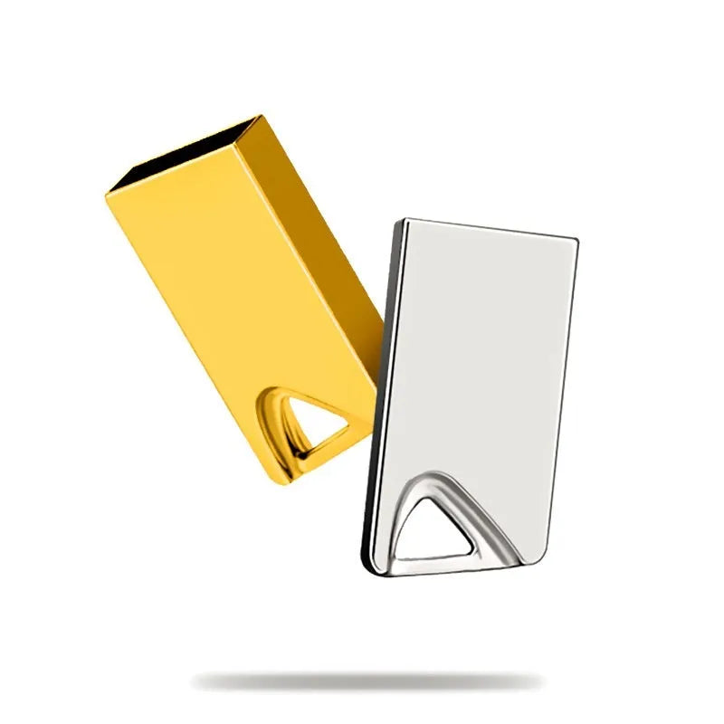 Mini white metal USB flash drive with laser pen, 24x12x0.45mm, for car music and files
