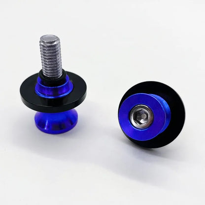 Aluminium alloy frame screw in 6mm, 8mm, and 10mm sizes, shown in blue, red, black, silver, and gold for motorbike parking lift and car trim.