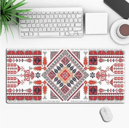 Anime-themed large black gaming mouse pad with custom graphic on a non-slip rubber cloth base.