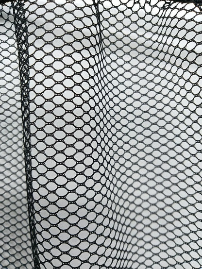 Elastic car boot storage net in polyester material for organising loose items in luggage compartment
