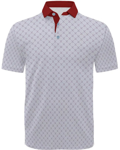 Men's short sleeve t-shirt with 3D printed pattern and silver zip decorations on polyester mesh fabric