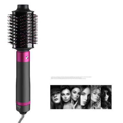 Professional 5-in-1 Hair Dryer Brush in Dyson Grey with multiple brush attachments