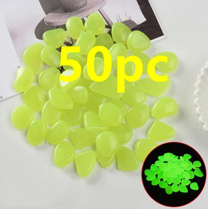 Qiming fluorescent luminous stones in mixed colours for aquarium and garden decoration