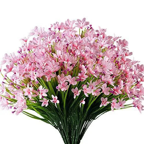 Starry sky design artificial green plant, 37cm tall, in a choice of six colours.