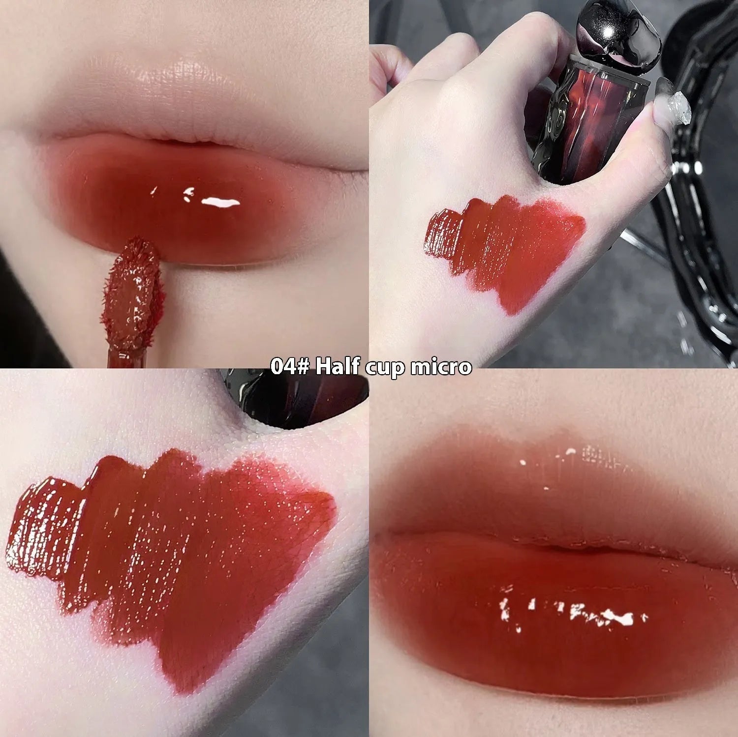 Glacier Lava Lip Lacquer water light mirror makeup in seven numbered colour options