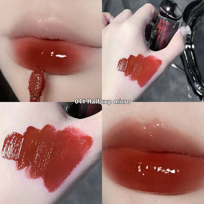 Glacier Lava Lip Lacquer water light mirror makeup in seven numbered colour options